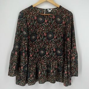 J. Crew Multicolor Floral Blouse